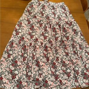 Floral Gray and Pink Women's‎ Skirt